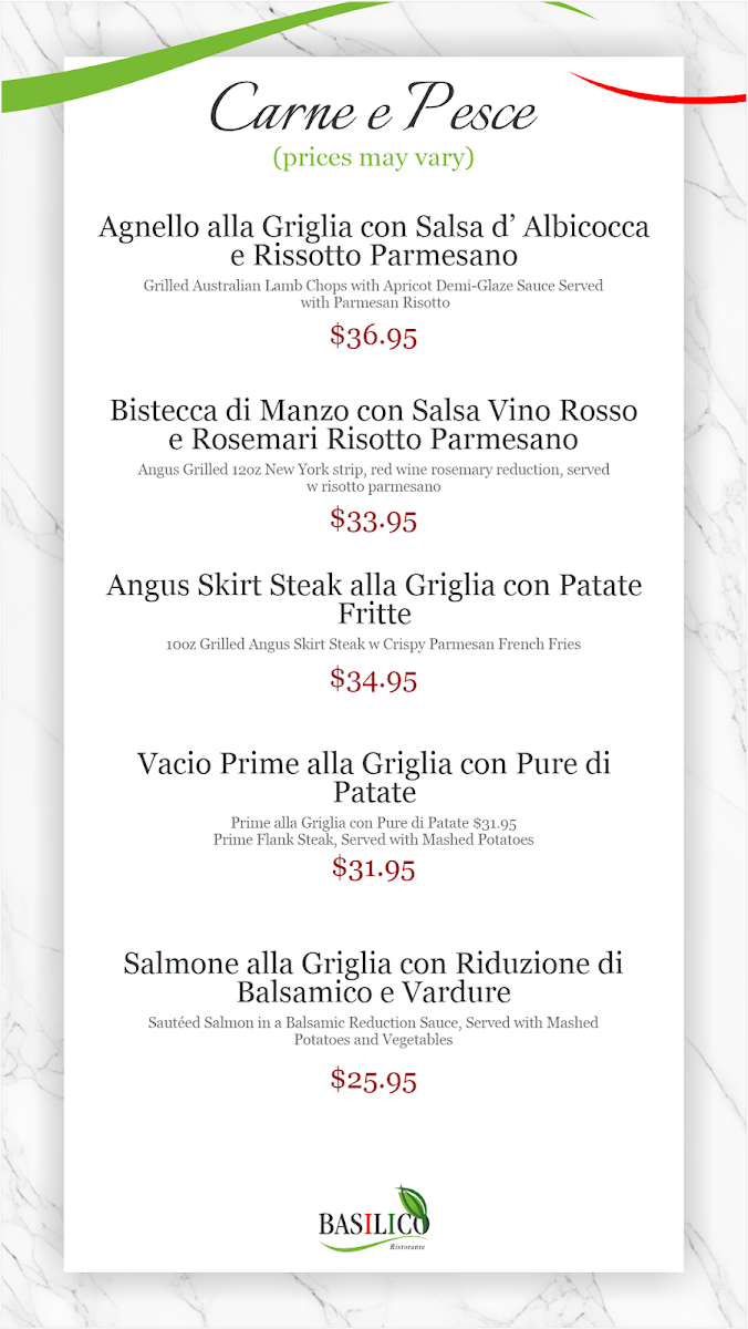 Basilico Ristorante Menu-4