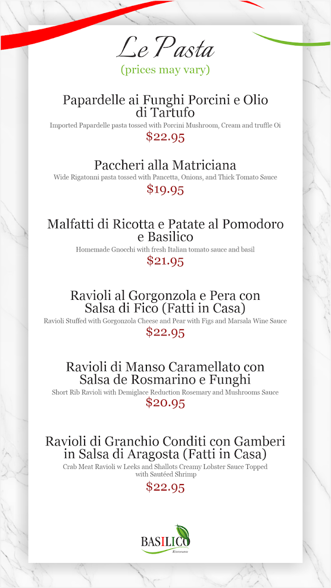 Basilico Ristorante Menu-5