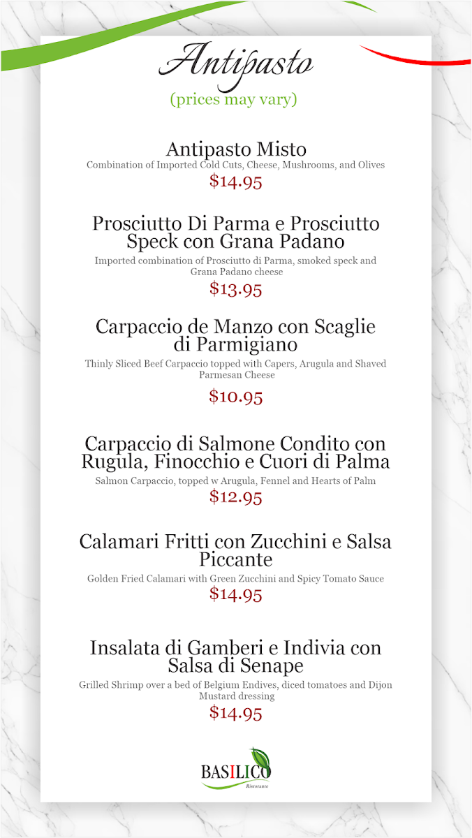 Basilico Ristorante Menu-6